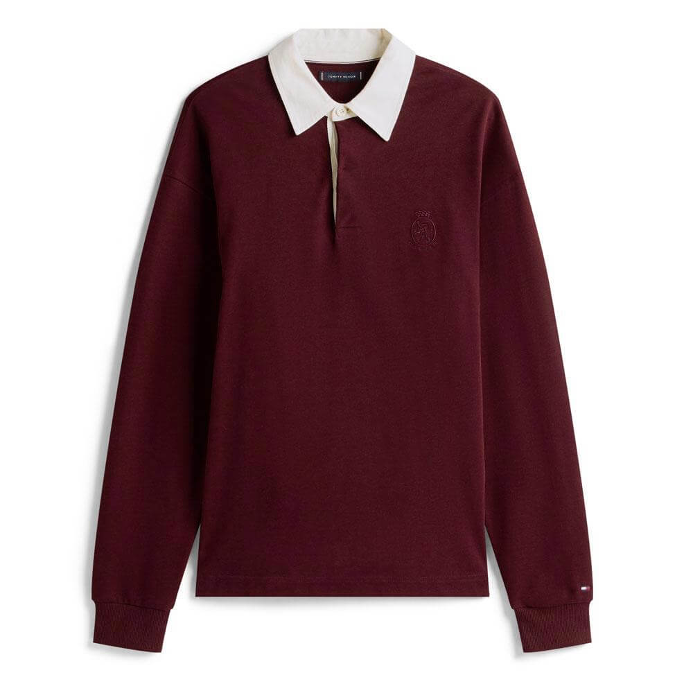 Tommy Hilfiger Varsity Contrast Collar Relaxed Rugby Shirt